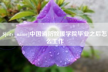 乐清中国消防救援学院毕业之后怎么工作