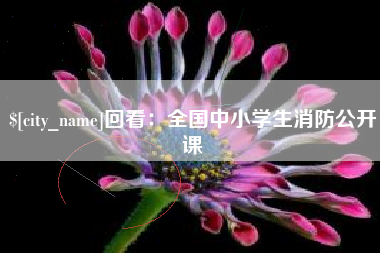 乐清回看：全国中小学生消防公开课