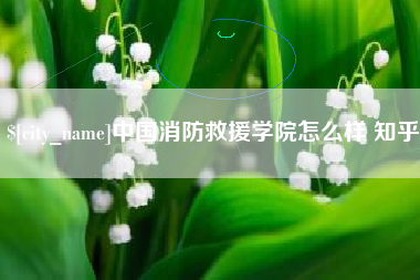 乐清中国消防救援学院怎么样 知乎