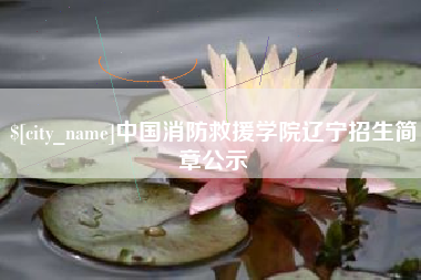 乐清中国消防救援学院辽宁招生简章公示