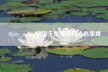 乐清全国失信被执行人名单库