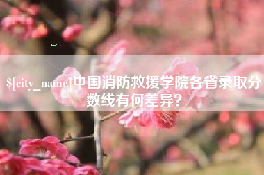 乐清中国消防救援学院各省录取分数线有何差异？