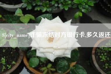 乐清诈骗冻结对方银行卡,多久返还