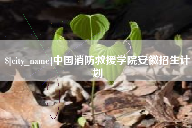 乐清中国消防救援学院安徽招生计划