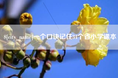 乐清一个口诀记住34个省小学课本