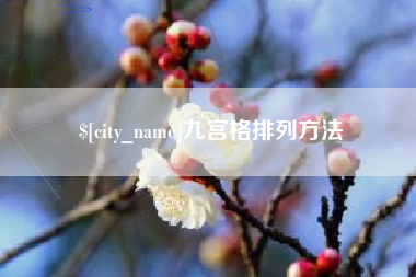 乐清九宫格排列方法