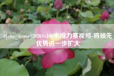 乐清20204x100米接力赛视频-将领先优势进一步扩大