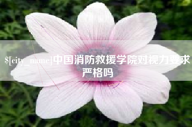 乐清中国消防救援学院对视力要求严格吗
