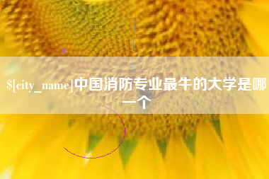 乐清中国消防专业最牛的大学是哪一个