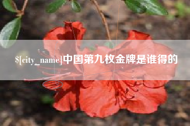 乐清中国第九枚金牌是谁得的