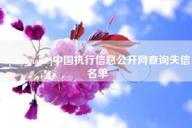 乐清中国执行信息公开网查询失信名单