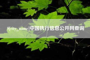 乐清中国执行信息公开网查询
