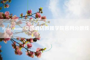 乐清中国消防救援学院官网分数线