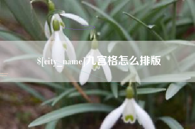 乐清九宫格怎么排版