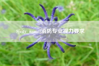 乐清消防专业视力要求