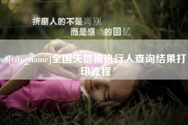 乐清全国失信被执行人查询结果打印流程