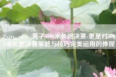 乐清男子5000米长跑决赛-更是对5000米长跑决赛策略与技巧完美运用的体现