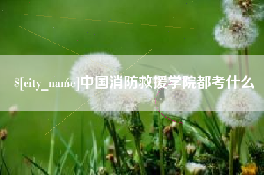 乐清中国消防救援学院都考什么