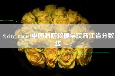 乐清中国消防救援学院浙江省分数线
