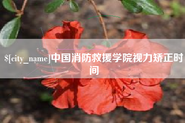 乐清中国消防救援学院视力矫正时间