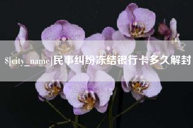 乐清民事纠纷冻结银行卡多久解封