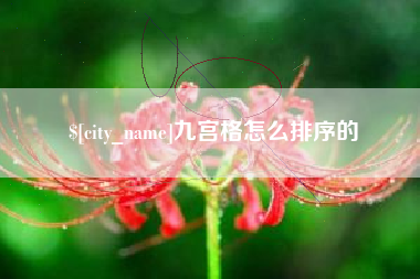 乐清九宫格怎么排序的