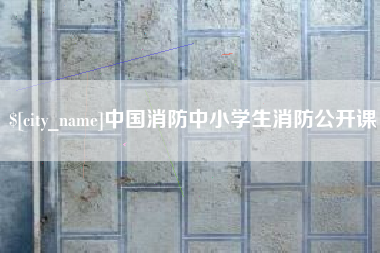 乐清中国消防中小学生消防公开课