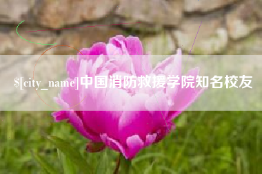 乐清中国消防救援学院知名校友