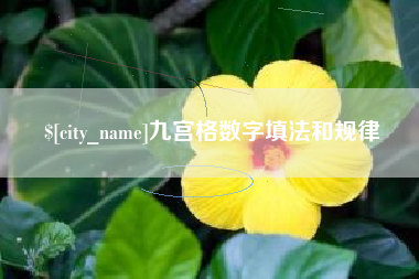 乐清九宫格数字填法和规律