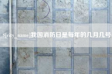 乐清我国消防日是每年的几月几号