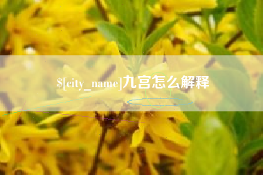 乐清九宫怎么解释