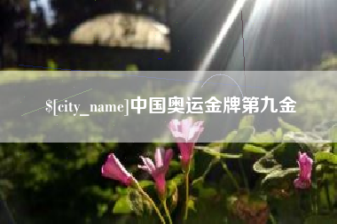 乐清中国奥运金牌第九金